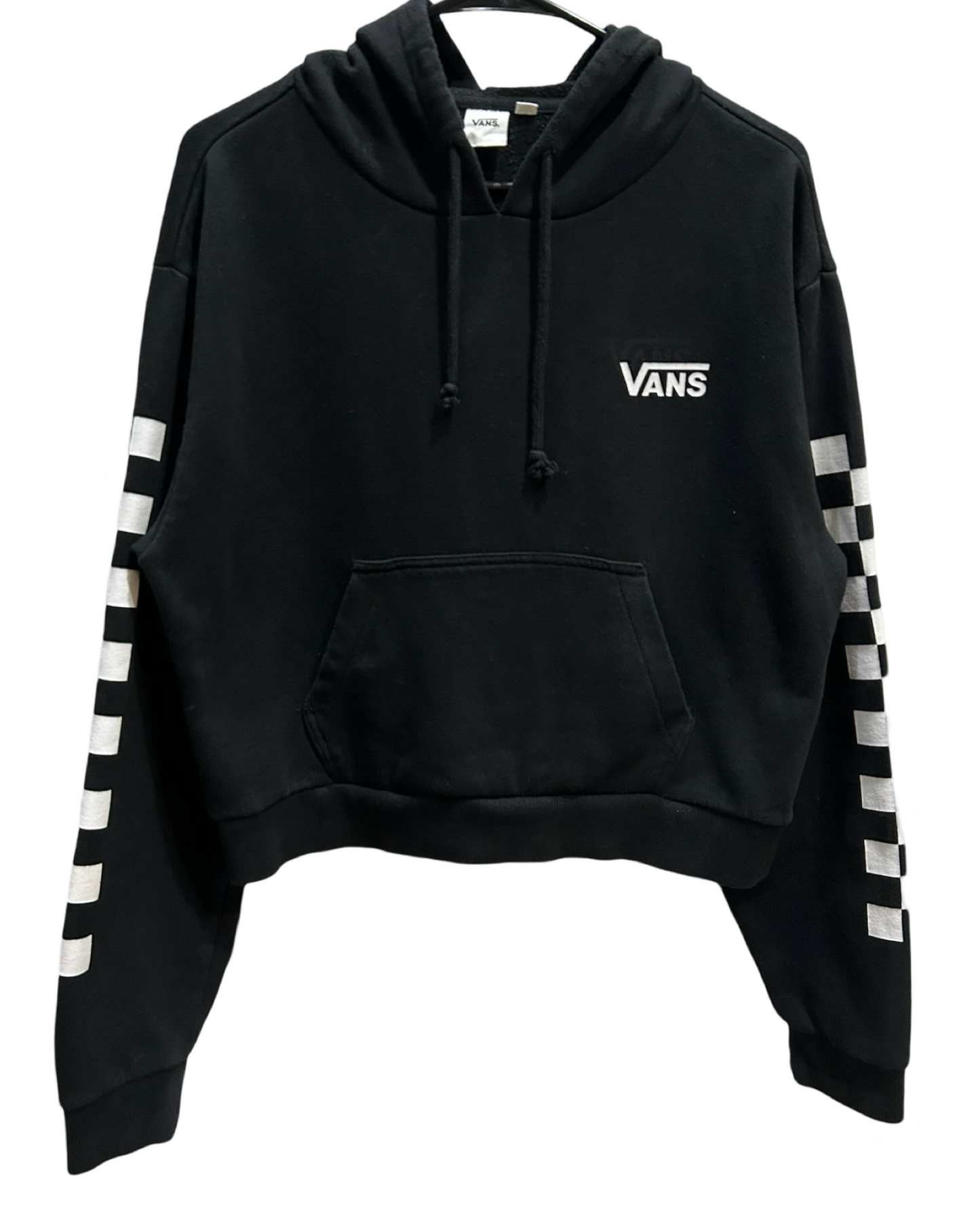 Women's Medium Black Vans Cropped Sweatshirt Hoodie