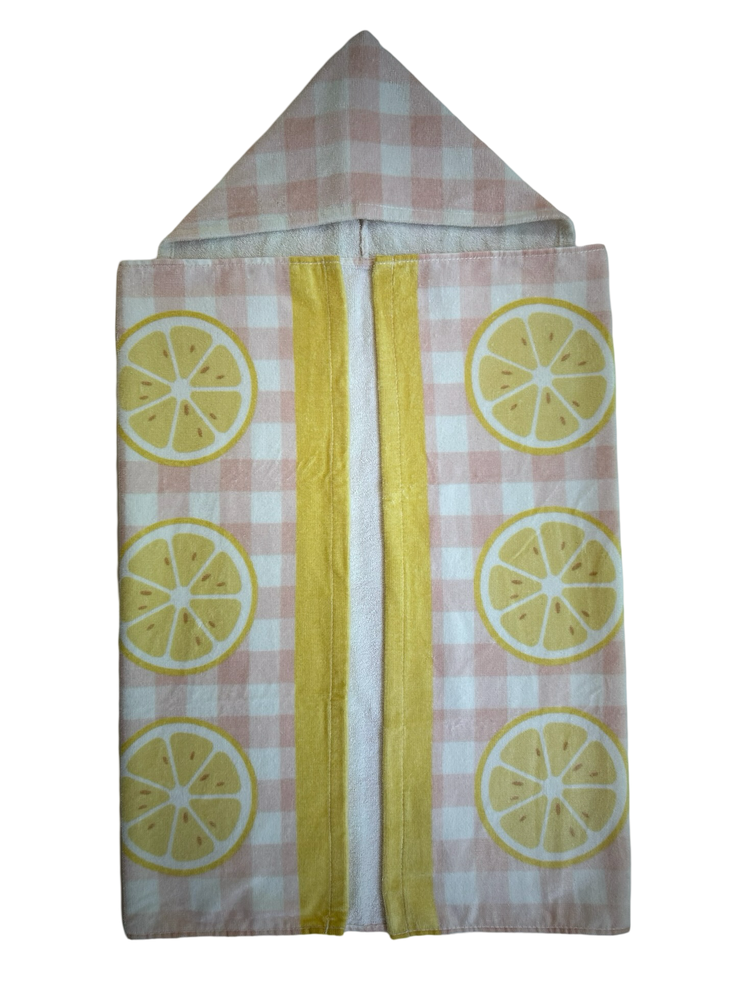 Caro Kids Bath Hooded Towel Lemon Print 23” x 34” / NWT