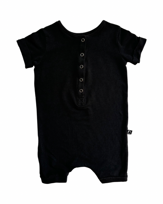 2T Toddler Boy / Girl Black RAGS to Raches Essentials Shortie Romper