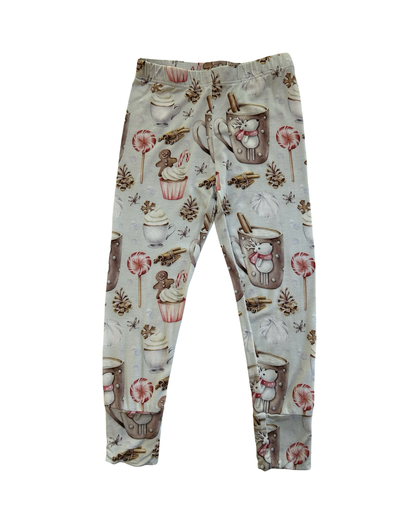 3T Toddler Girls Lev Baby Christmas Joy Cocoa Bamboo Lounge Pajama 2 Piece Set