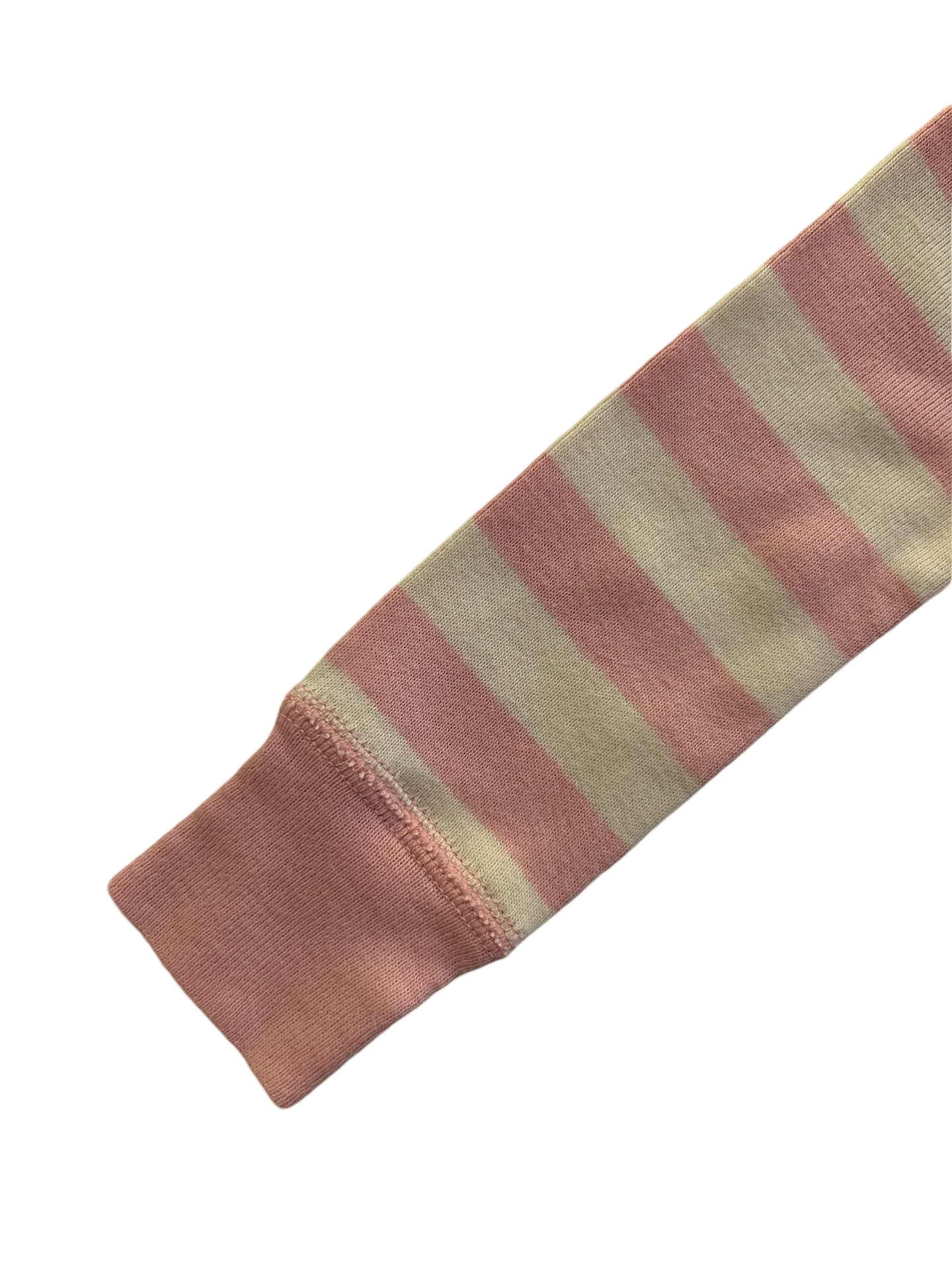0-3M Baby Girl Hanna Andersson Pink & Cream Striped Zippered PJs Sleeper