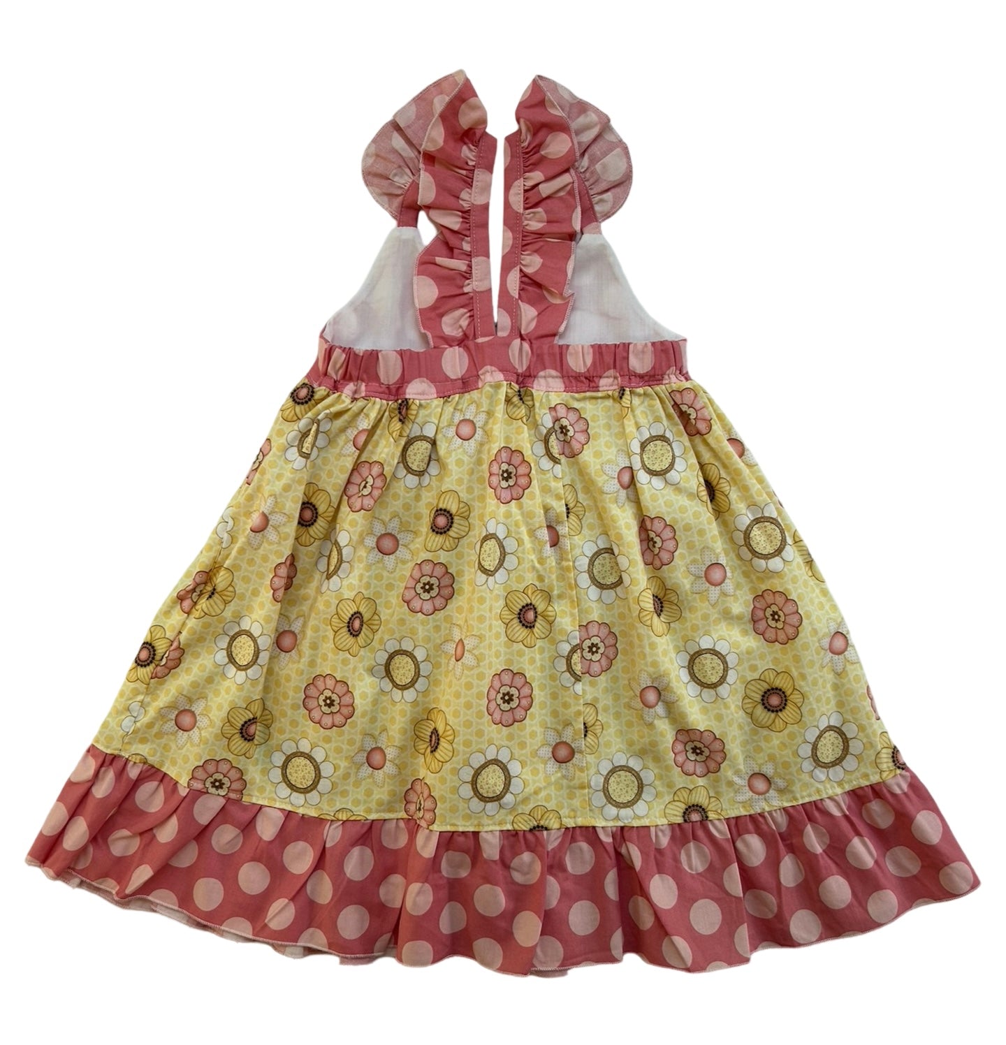 3T Toddler Girl Best Dress Ever Boutique Ruffle Floral / Dot Dress.
