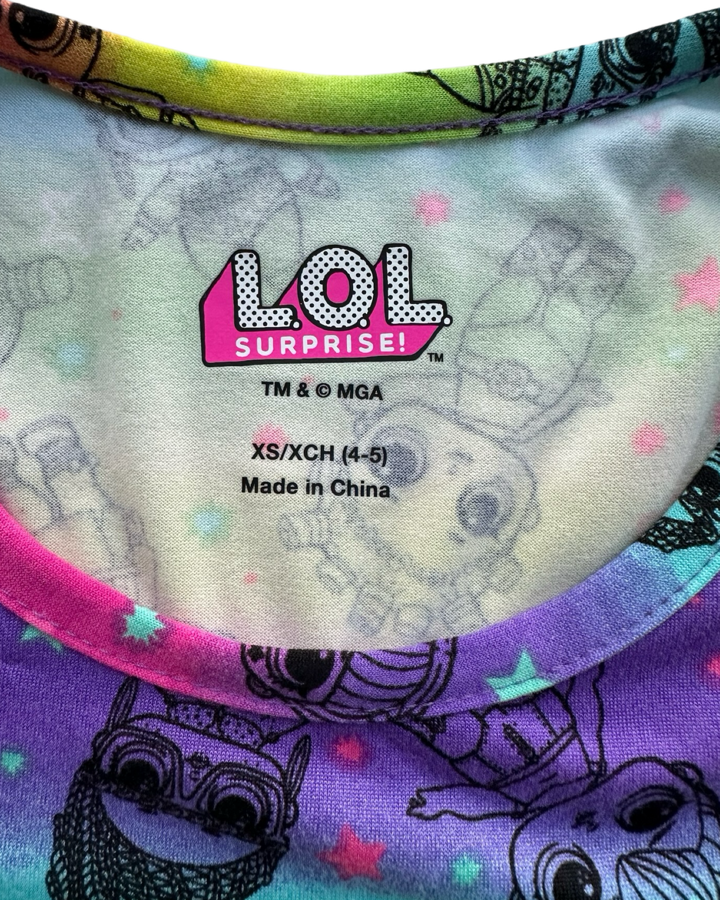 4T-5T Toddler Girl LOL Rainbow Dress