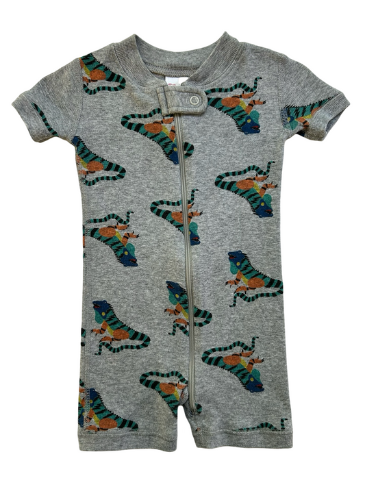3M-6M Baby Boy’s Hanna Andersson Iguanas Zippered Sleeper PJs.