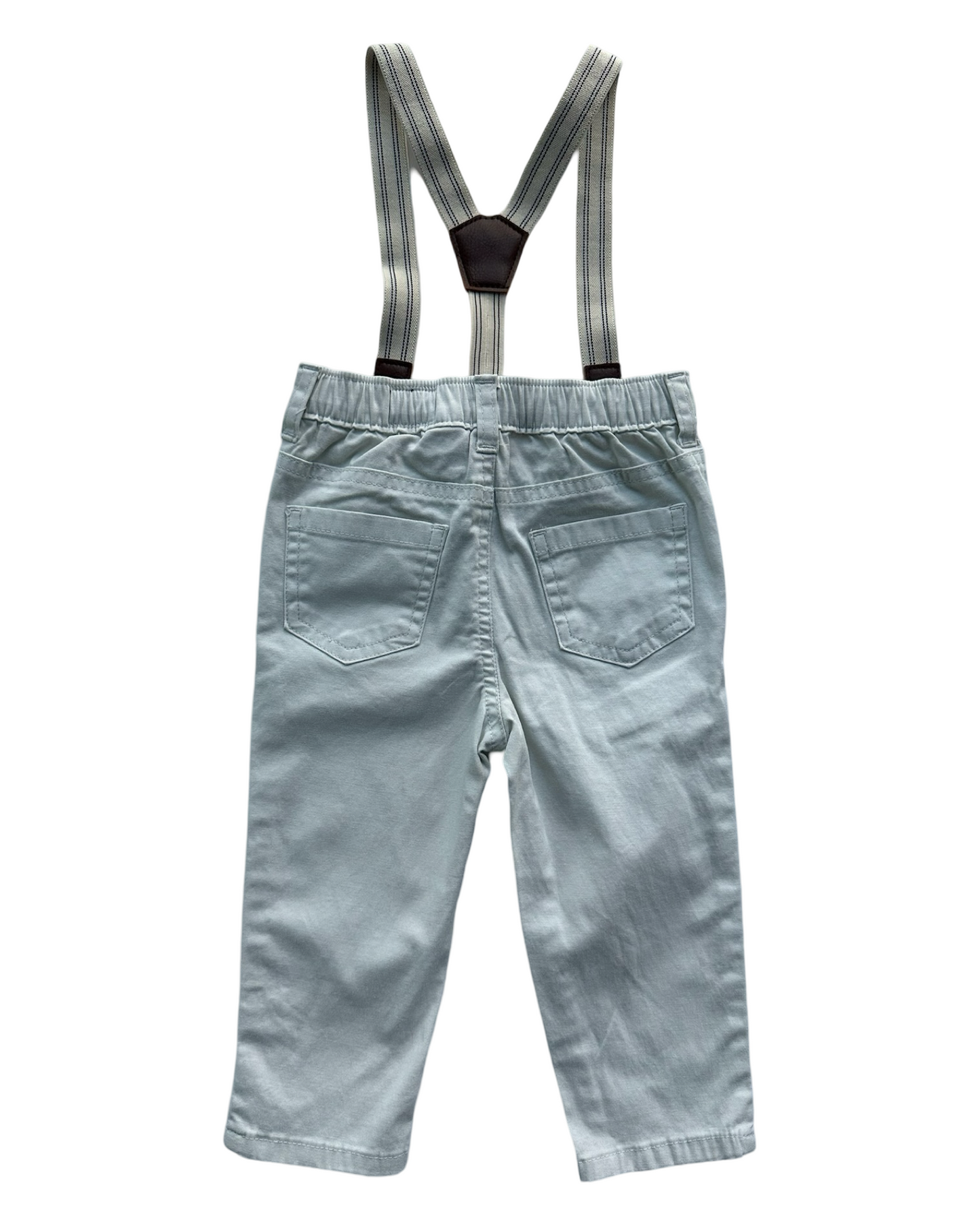 12M Baby Boy OshKosh B’gosh Beige Pants With Suspenders NWT.