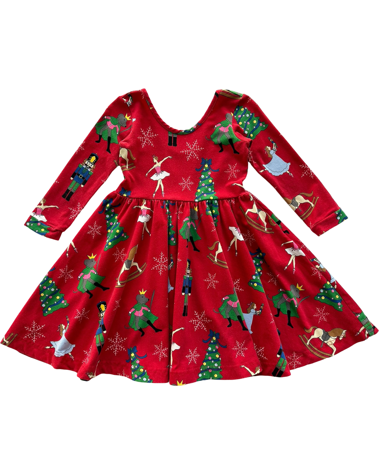 4T - 5T Toddler Girls Eleanor Rose Christmas Joy Holiday Long Sleeve Knit Dress