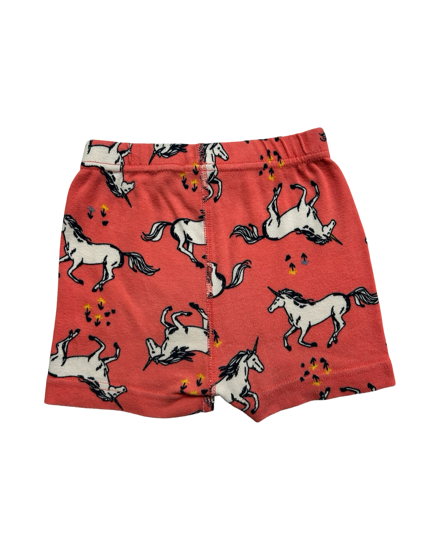 4T Toddlers Girls Hanna Andersson Short John’s Unicorns 🦄 PJs Set 2 Piece Organic Cotton