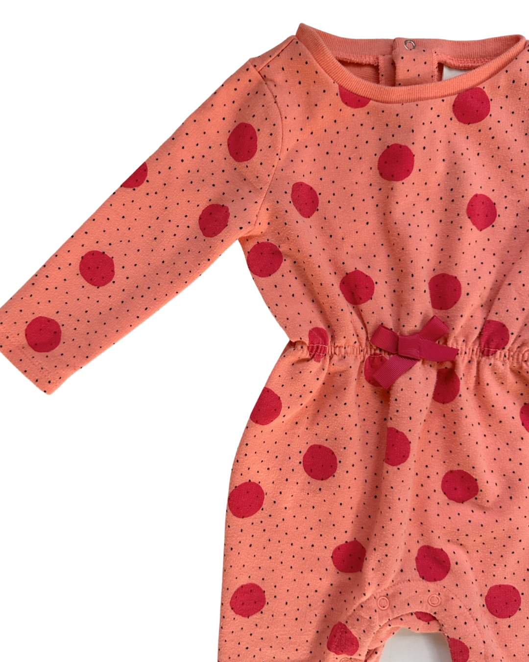 12M Baby Girl Cat & Jack Pink Polka Dot Romper