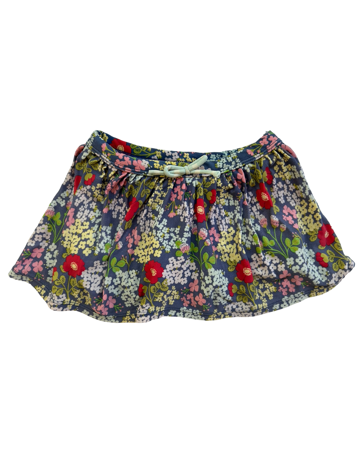 (100-cm) 4 Toddlers Girls Hanna Andersson Floral Drawcord Skort