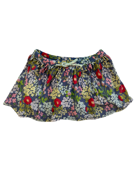 (100-cm) 4 Toddlers Girls Hanna Andersson Floral Drawcord Skort