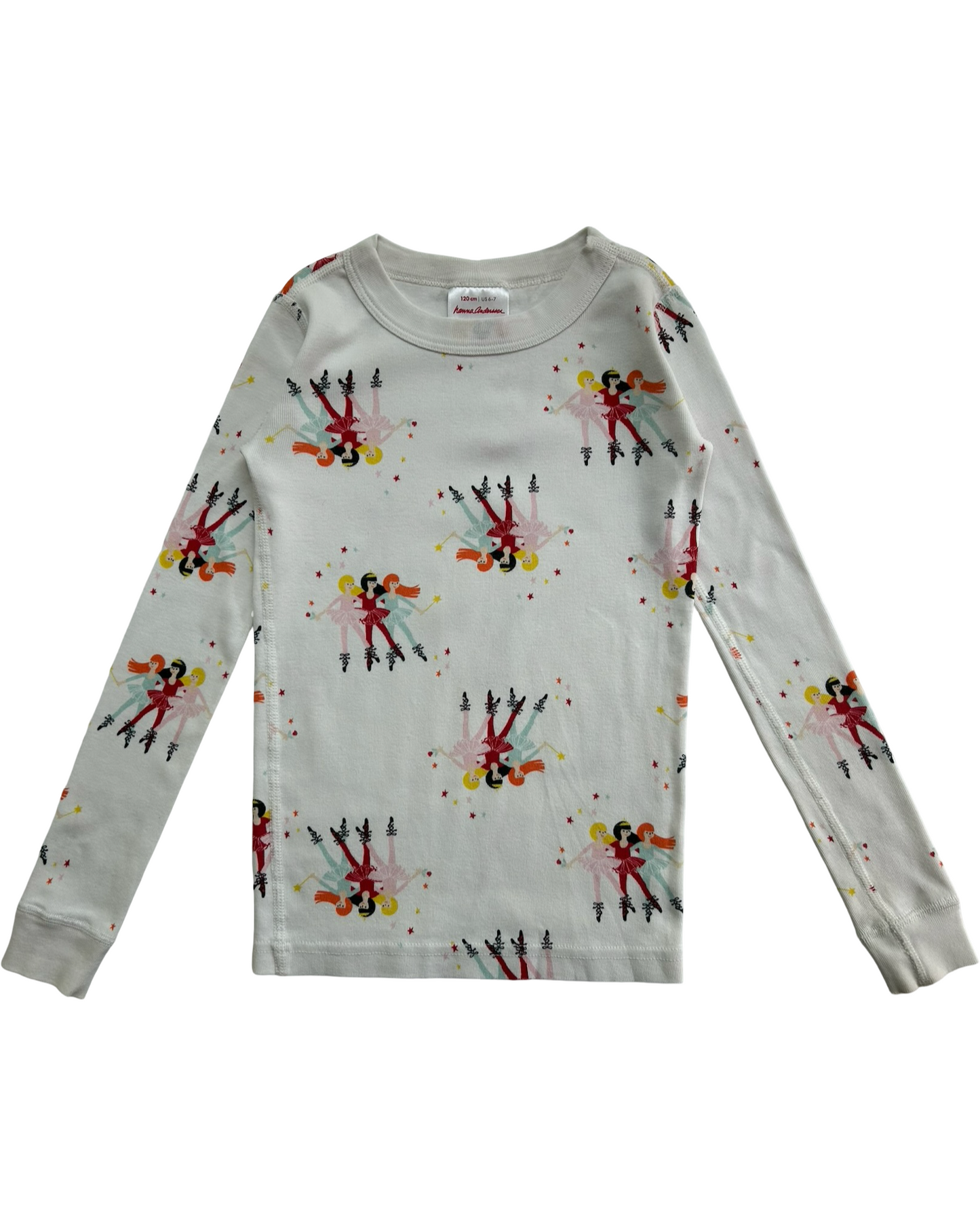 6T-7T Toddler Girl Hanna Andersson Holiday Print Christmas PJs