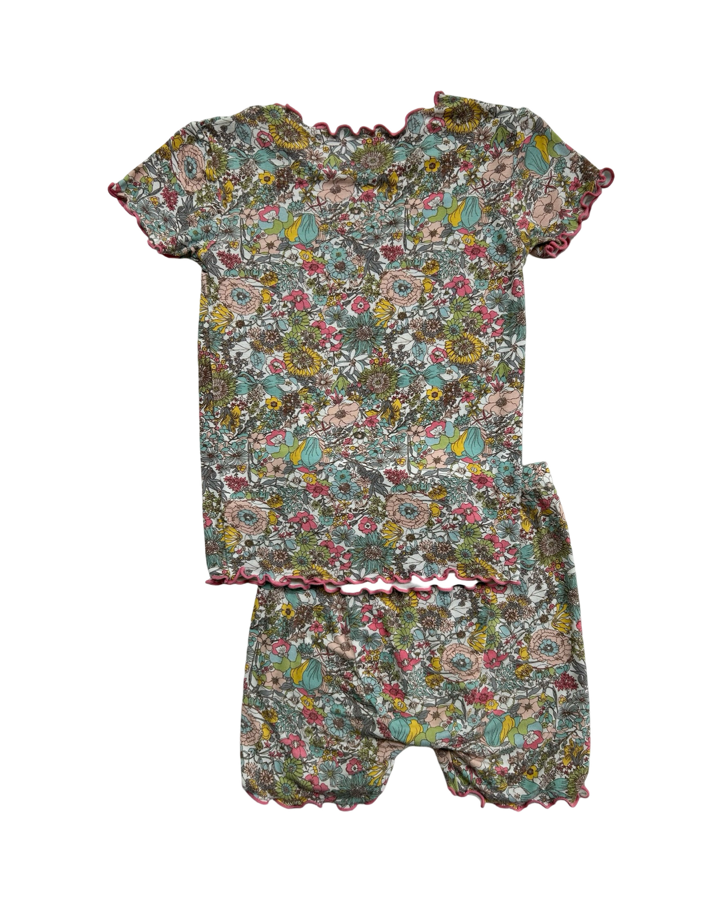 3T Toddler Girl Vaenait Baby Floral Sleepwear Pjs Top, One Piece.