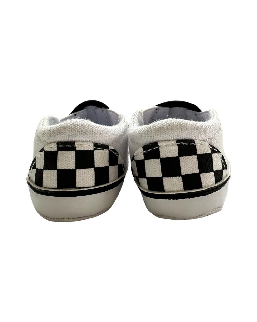 Baby Boy / Girl Black / White Checkered SlipOn Faux Vans Size 1C