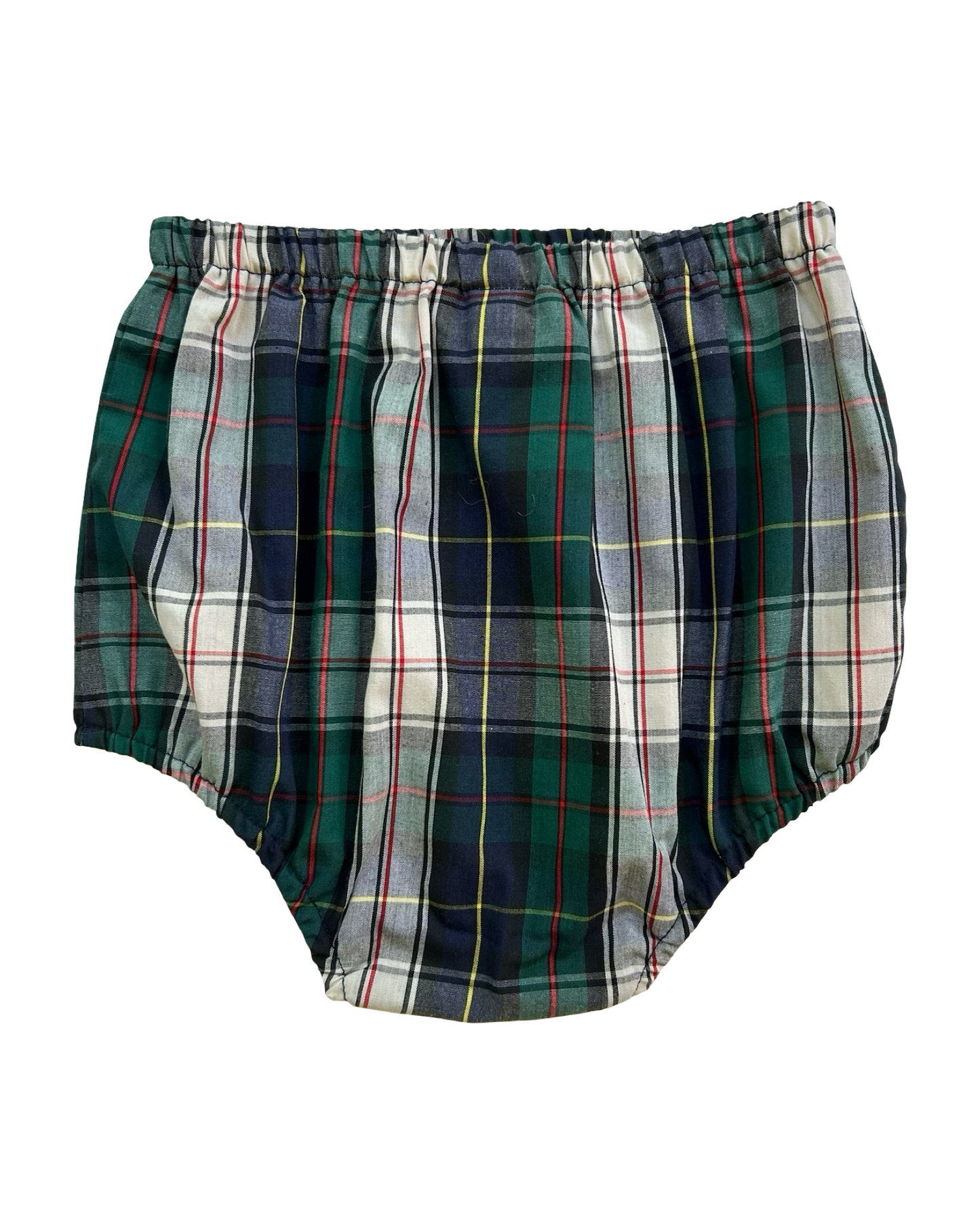 6T Toddlers Girls The Beaufort Bonnet Company Plaid Ruffle Collared, Short Sleeve And Bloomers,Two Piece Set.