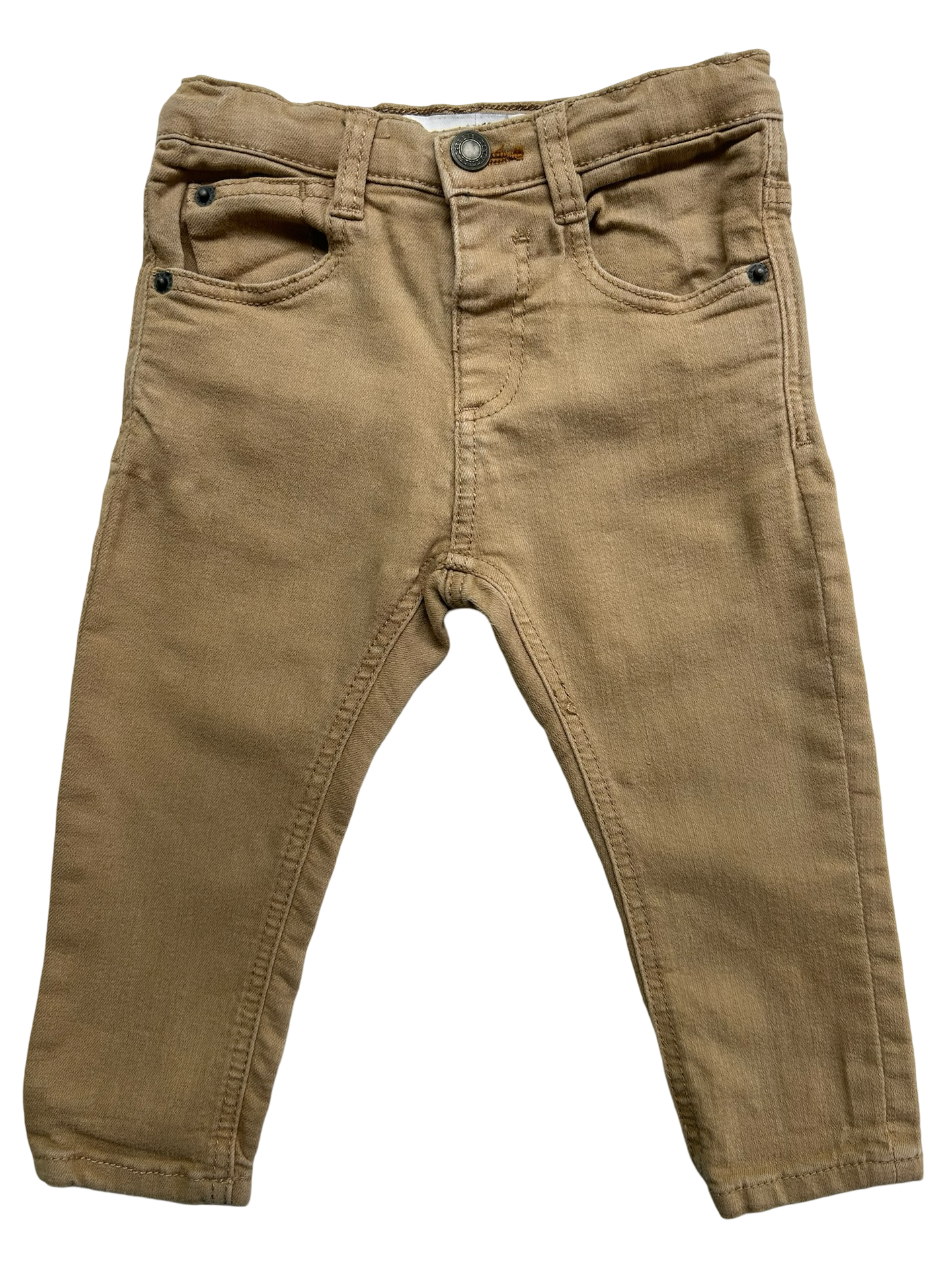 12M - 18M Zara Baby Boy / Girl Khaki Skinny Jeans.