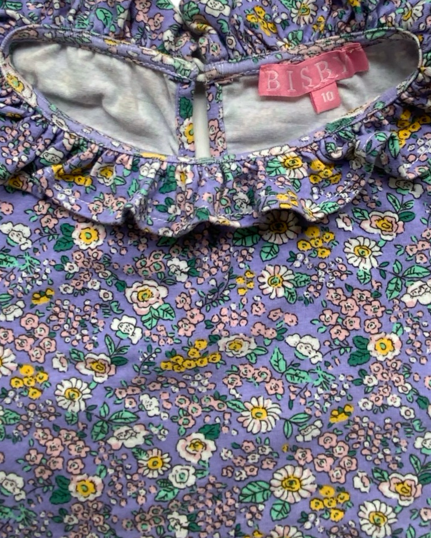 10Y Young Girls Bisby Samantha Dress Violet Longwood Floral.