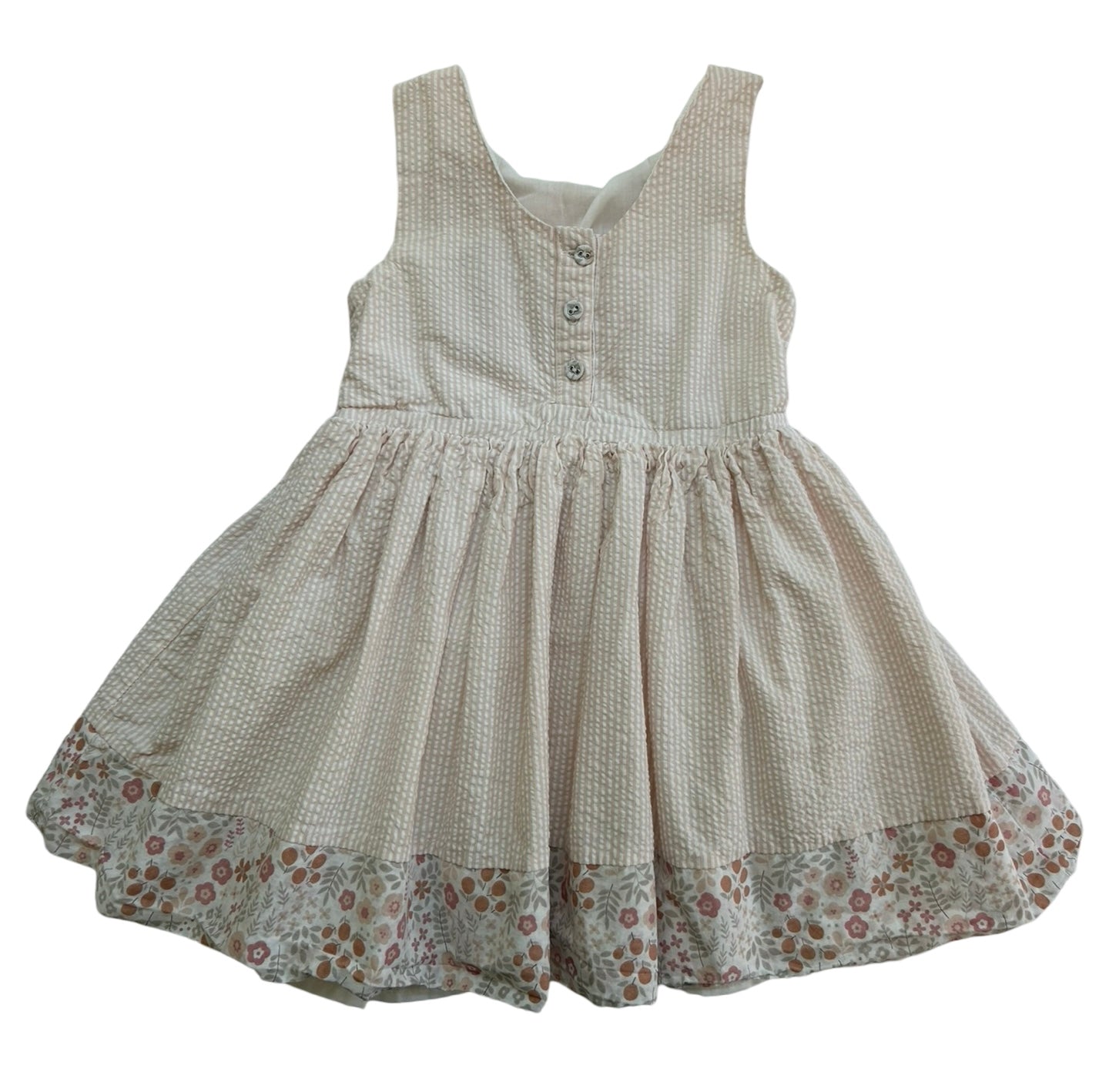 2T Toddler Girl Rachel Zoe Light Pink Seersucker Floral Trim Dress