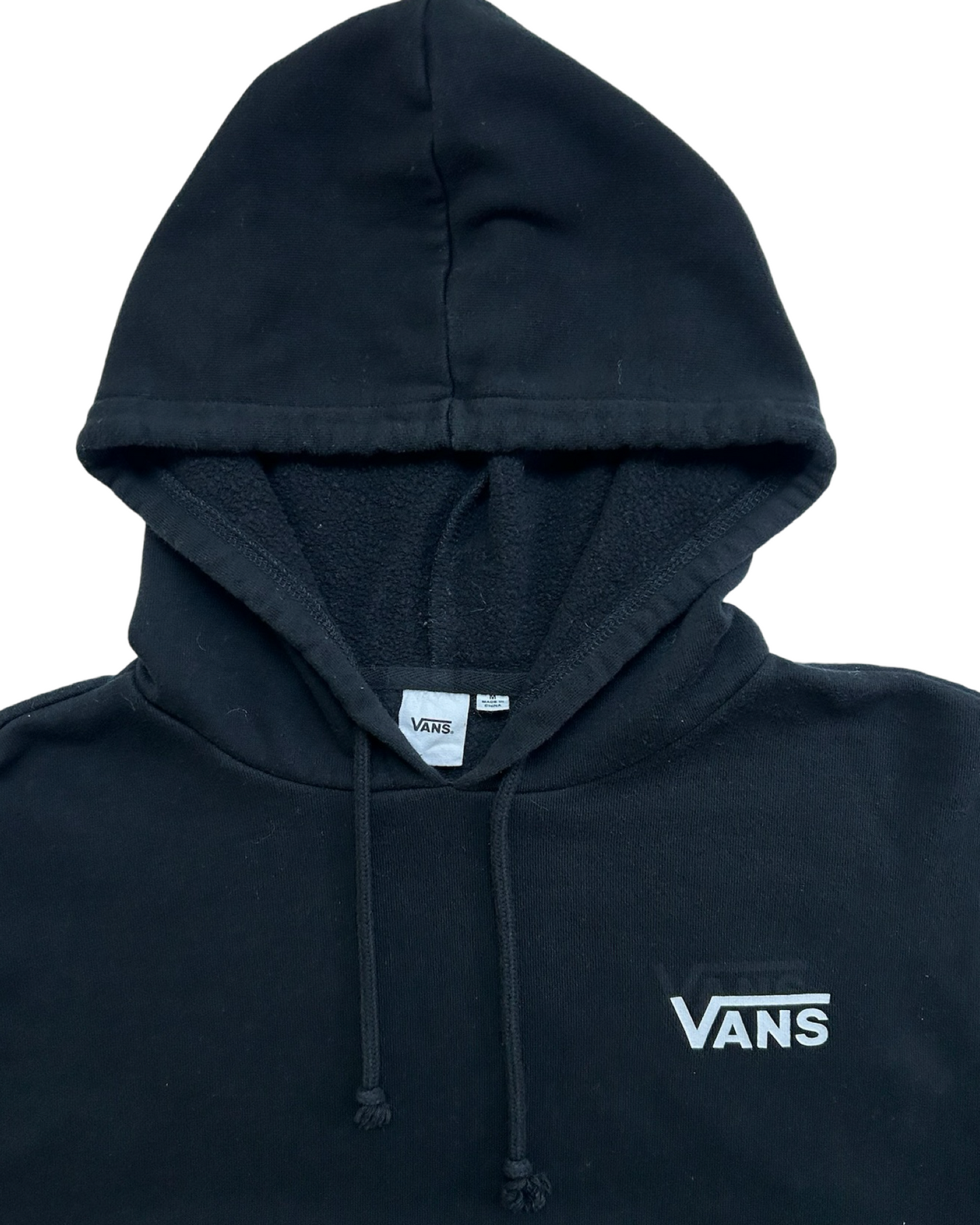 Women's Medium Black Vans Cropped Sweatshirt Hoodie