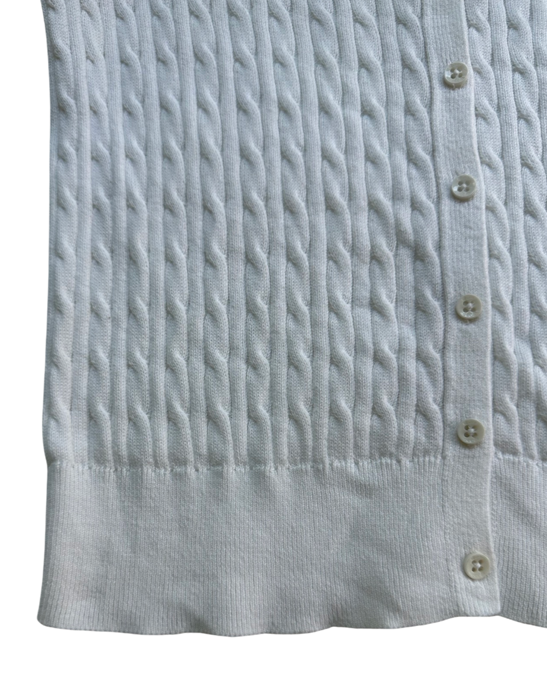 Youth Girls Size XL 12/13 Gap Kids White Cable Knit Cardigan