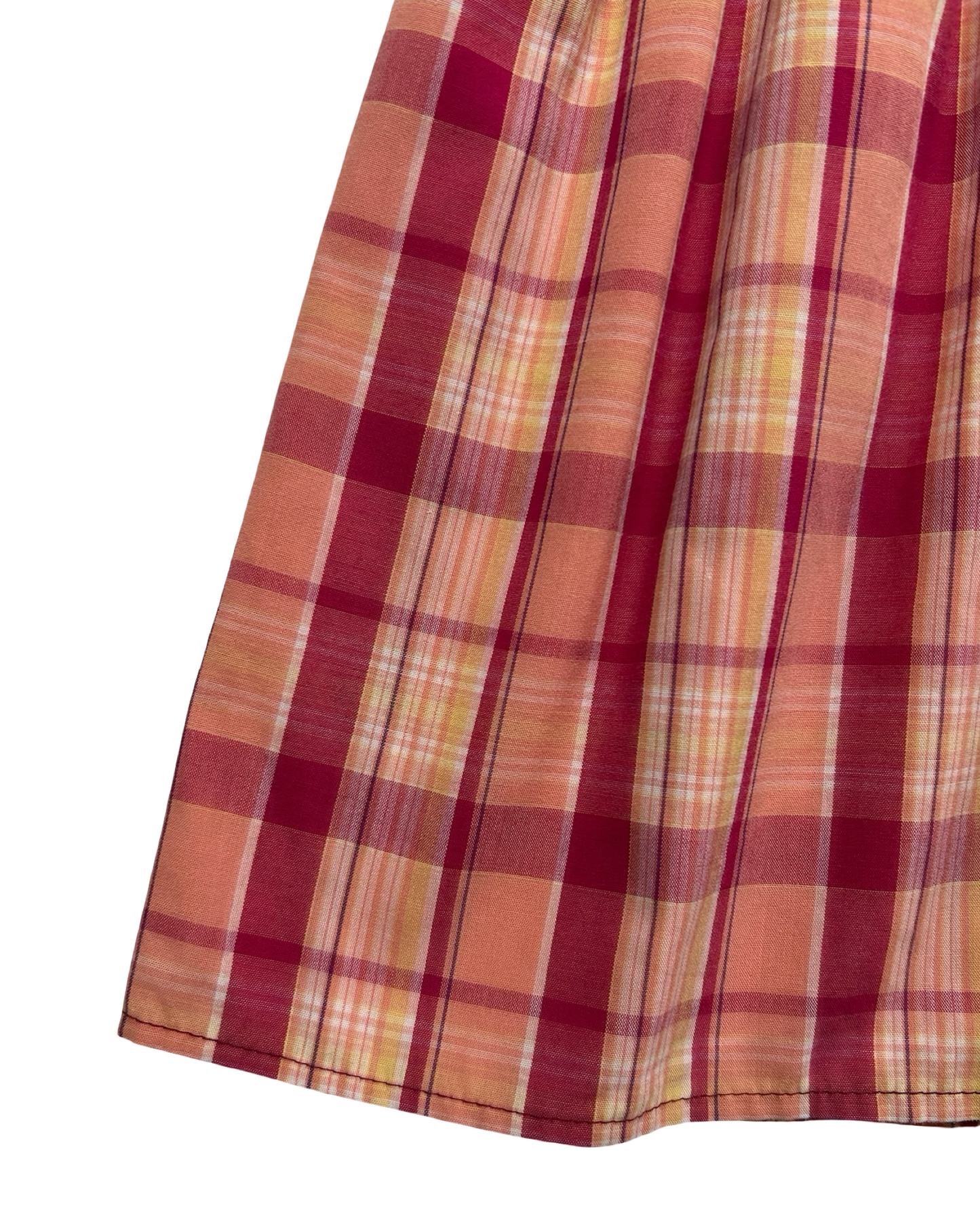 4T Toddler Girls Thomas Vintage Sleeveless Orange Checkered Dress.