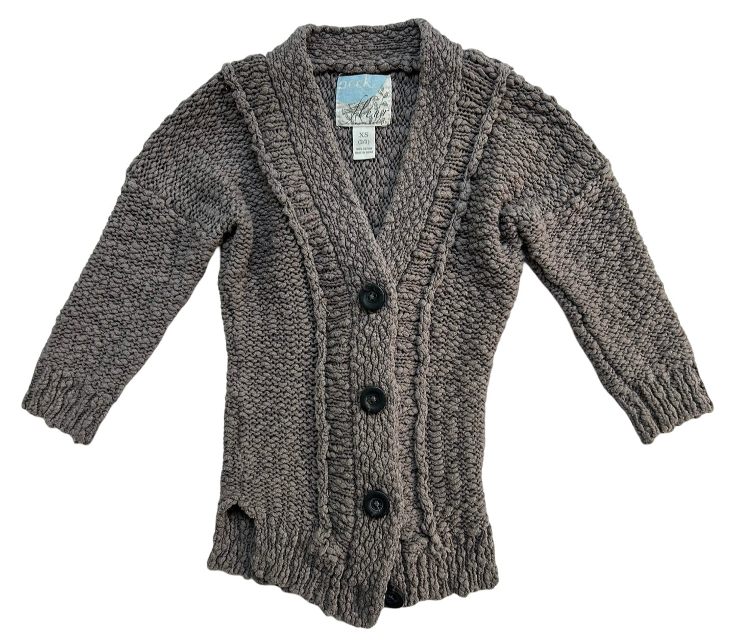 2T - 3T Toddler Girl’s Peek Sweater Cardigan.