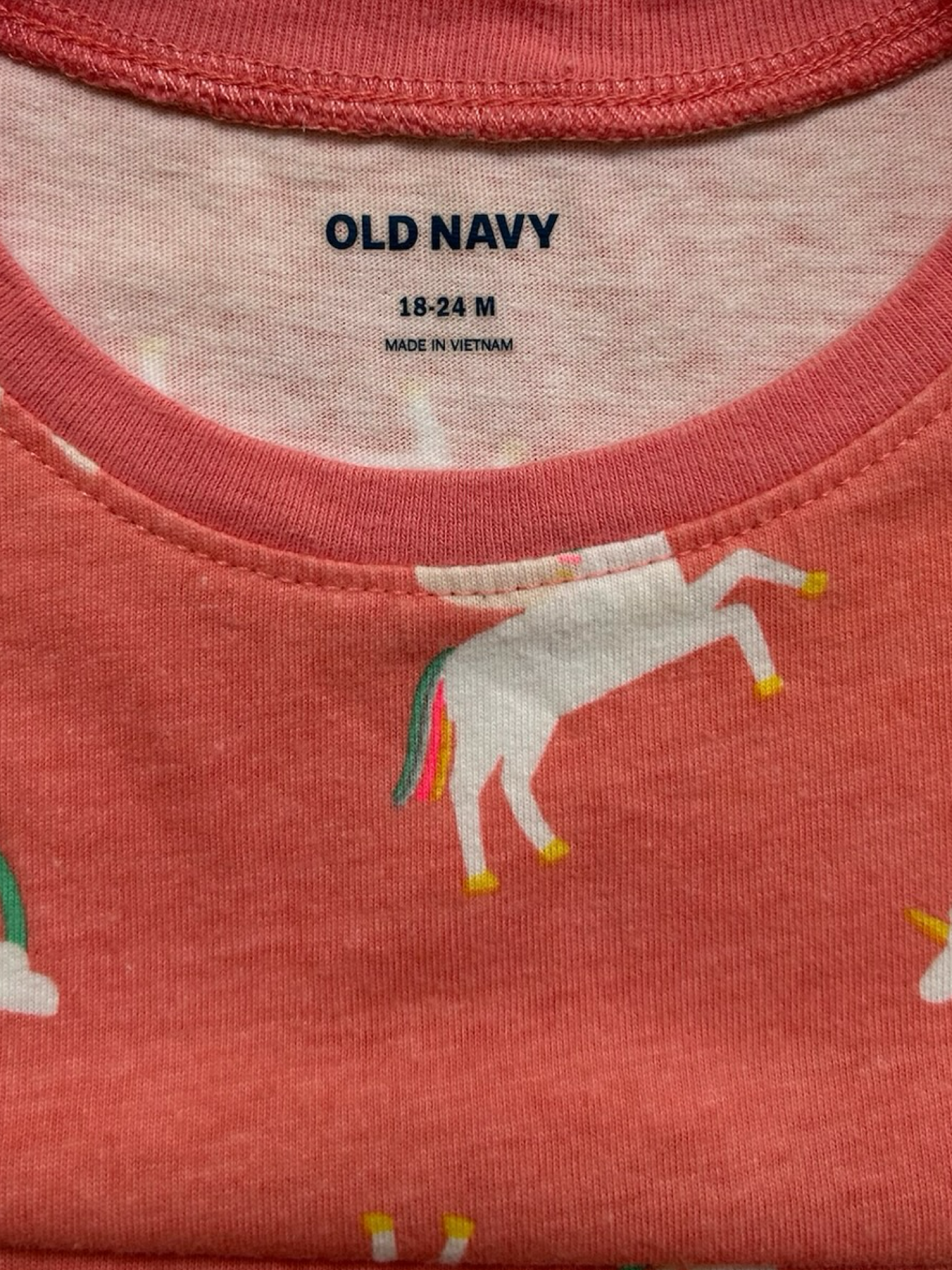 18M-24M Baby Girl Old Navy Unicorn 🦄 / Rainbow 🌈 Short Sleeve Dress.