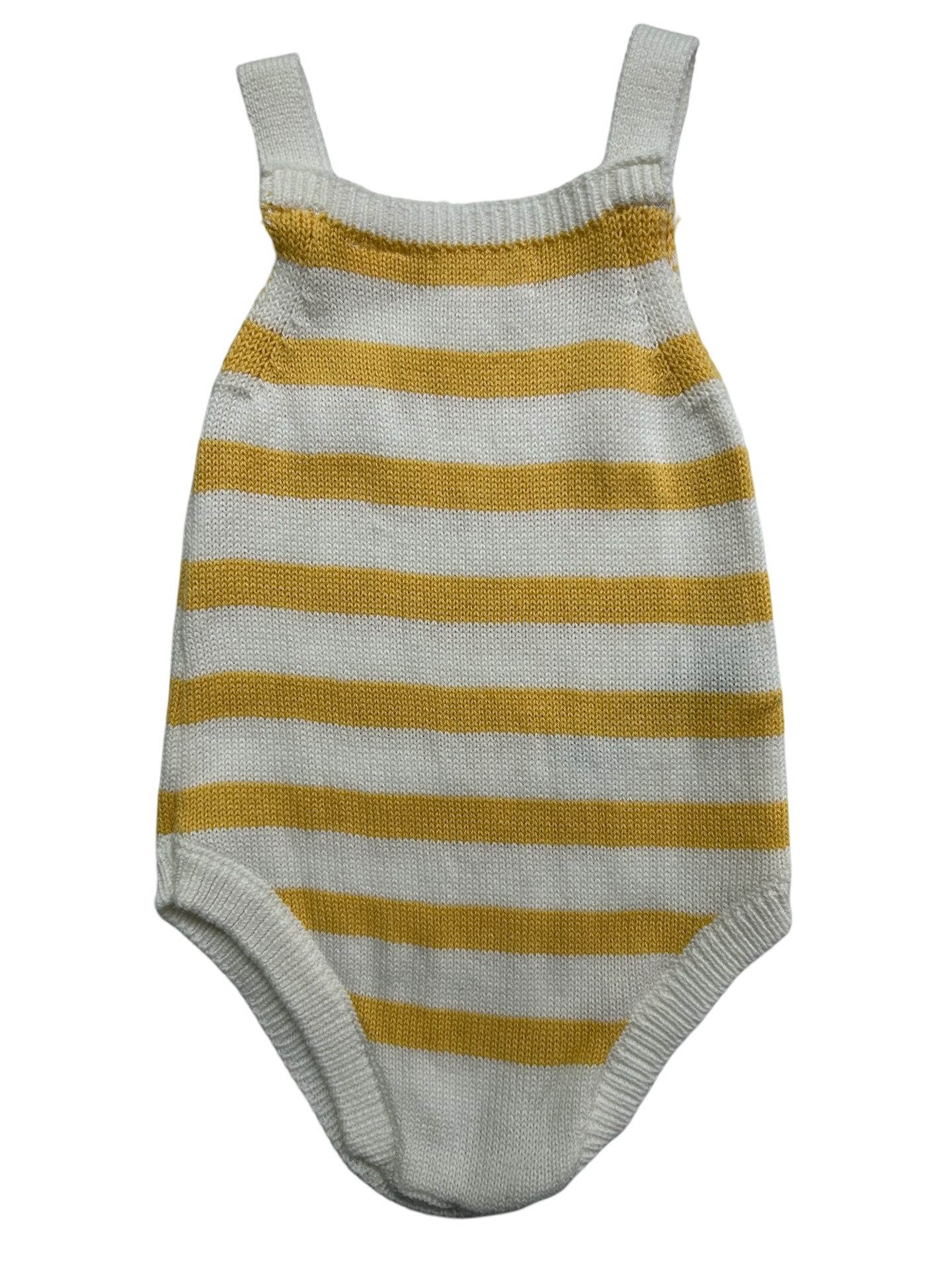 6M-9M MANGO Baby’s Cotton-Knit Jumpsuit Striped.