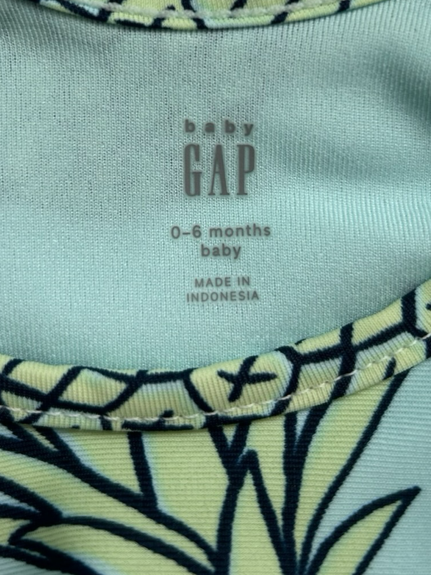 0-6M Baby Girl Baby Gap Fruit 🍍 🍌 🍊 Ruffle Swim Suit