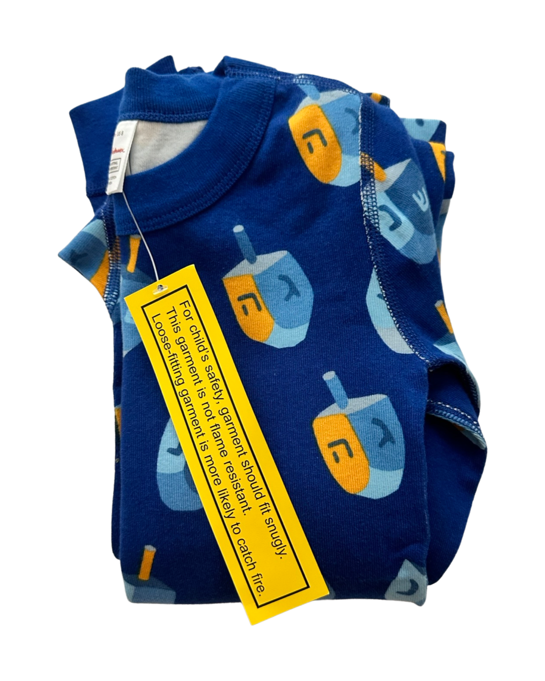 Boys / Girls Size 8Y Youth Hanna Andersson Blue Hanukah Dreidel PJs