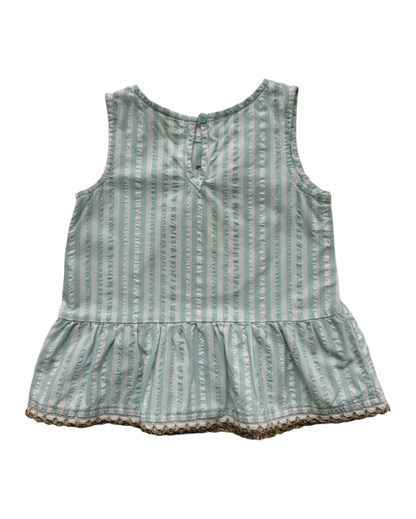 4T Toddler Girl Genuine Kids OshKosh B’Gosh Blue Striped Carrousel Horse Top