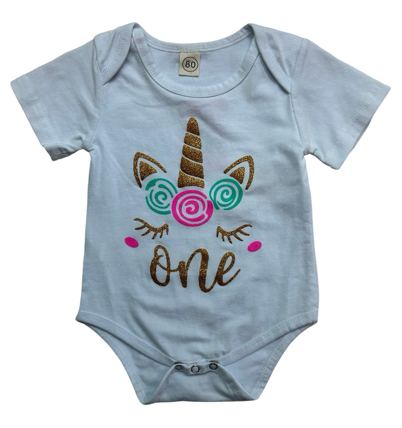 12M Baby Girls Shishifang Body With Unicorn Design For The First Birthday.