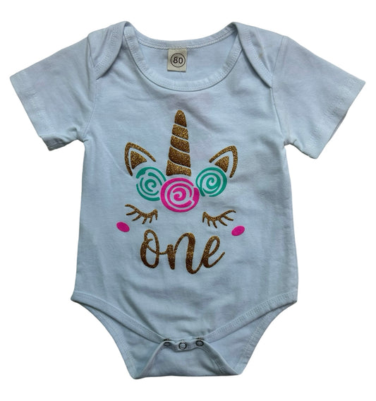 12M Baby Girls Shishifang Body With Unicorn Design For The First Birthday.