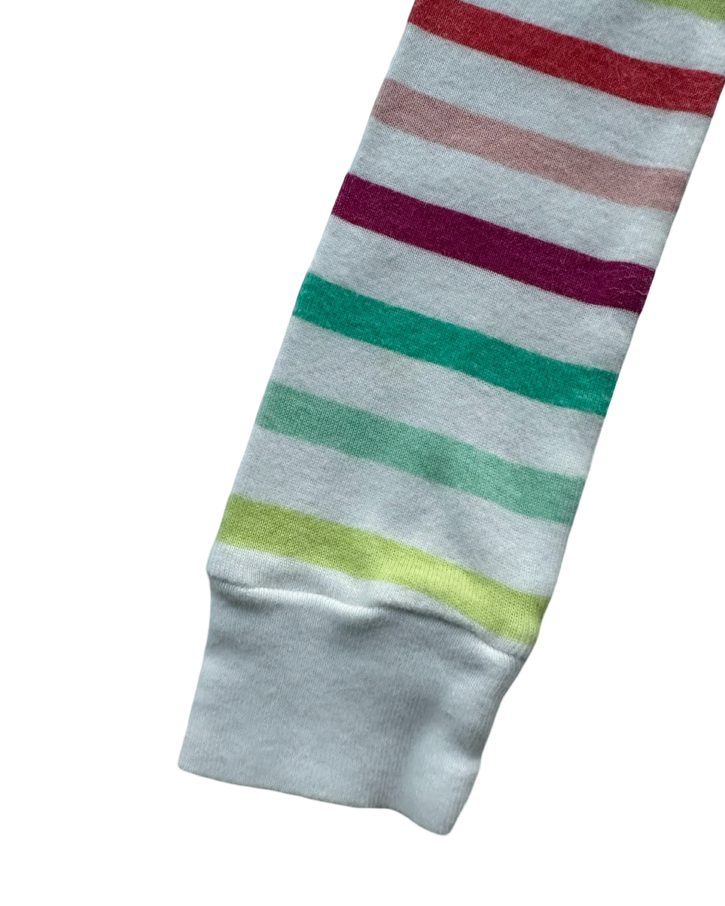 3T Toddler Girls Simple Joys By Carter’s Rainbow Striped With Detail Unicorn 🦄 Zippered Sleeper PJs