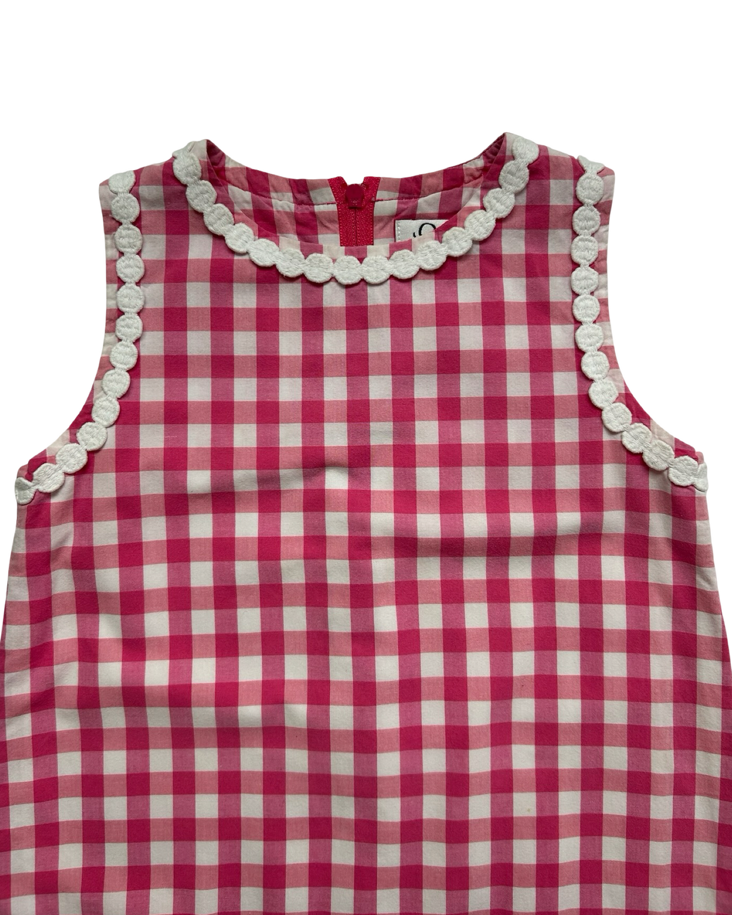 4T Toddler Girls Lilly Pulitzer Pink Gingham Sleeveless Pockets Dress.