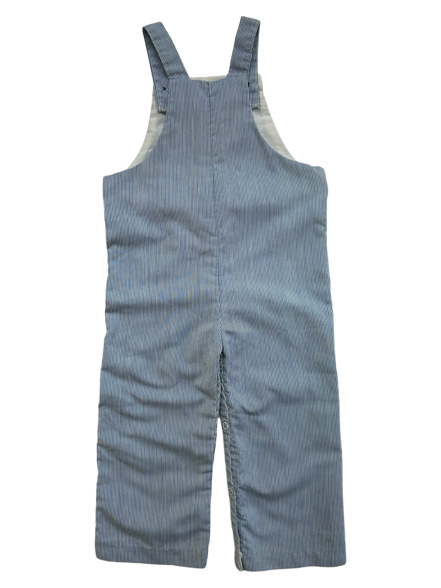 24M Baby Boys Little Goodies By Good Lad Striped With Sailboat Nautical Overall.