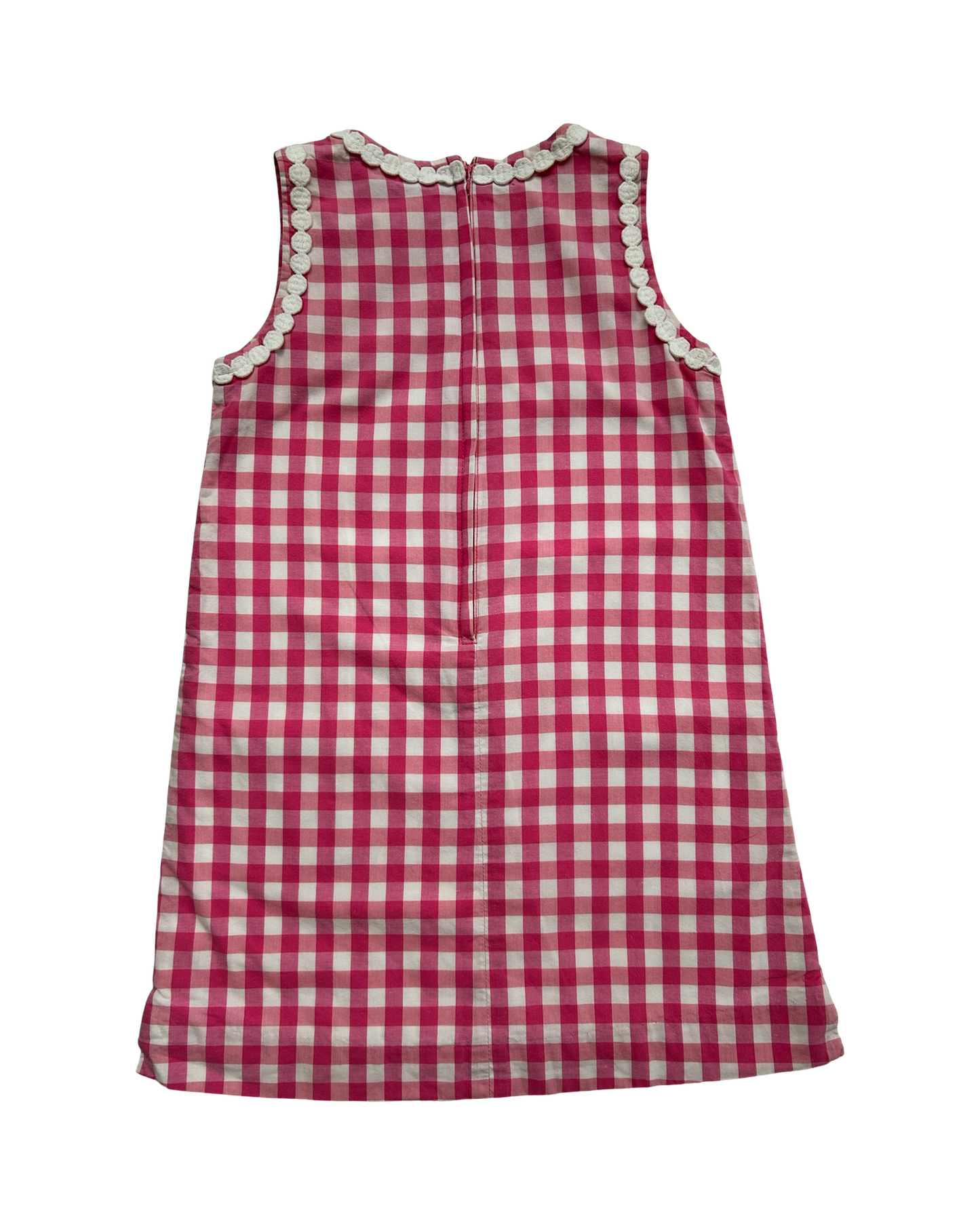 4T Toddler Girls Lilly Pulitzer Pink Gingham Sleeveless Pockets Dress.