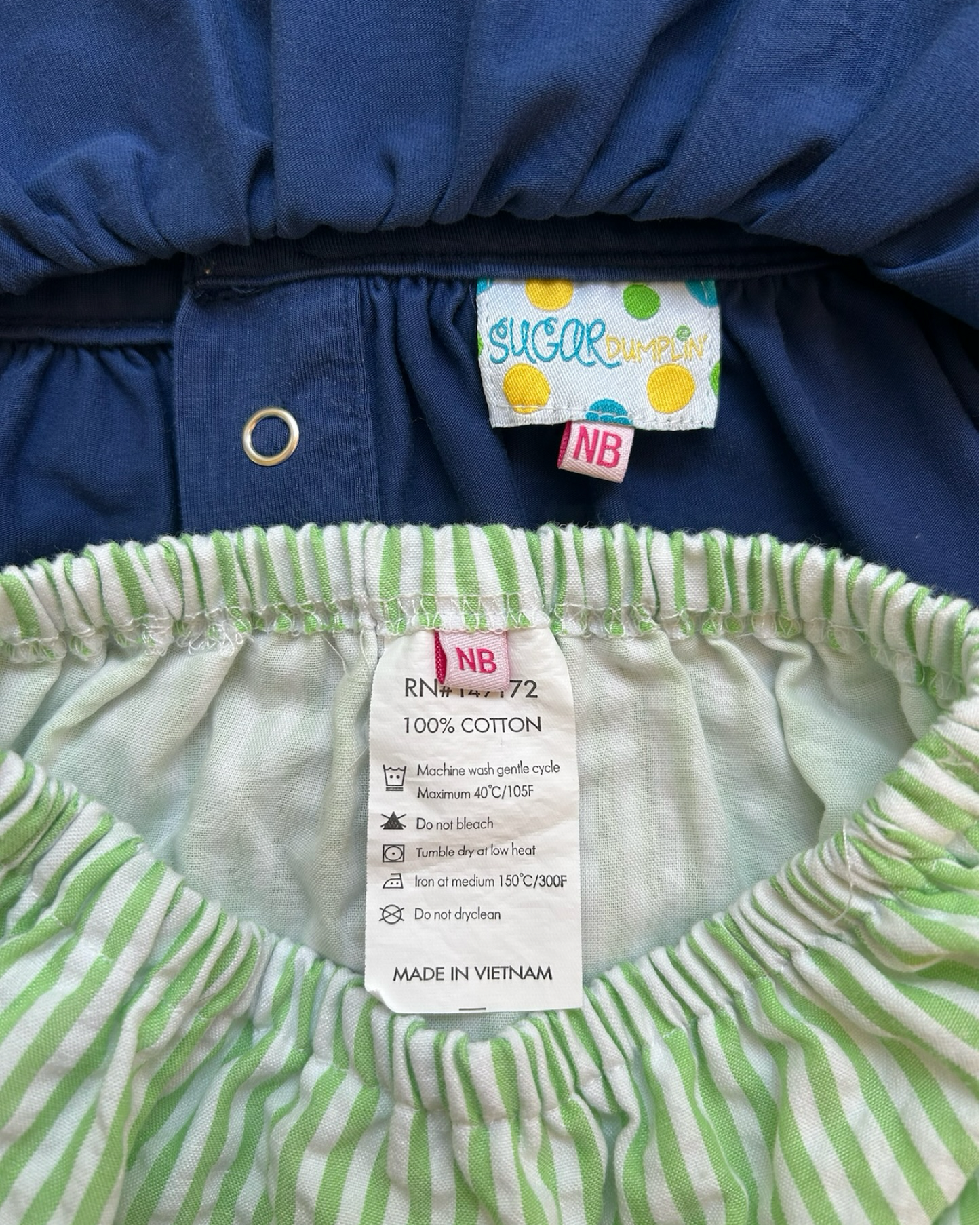 NB Baby Girls Sugar Dumplin Embroidered Tractors 🚜 🚜 🚜 With Diaper Cover. 2 Pieces Set.
