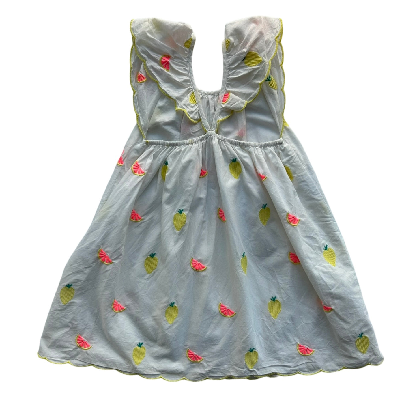 4Y Toddler Girls Baby Gap Fruit  Flutter Embroidered Dress