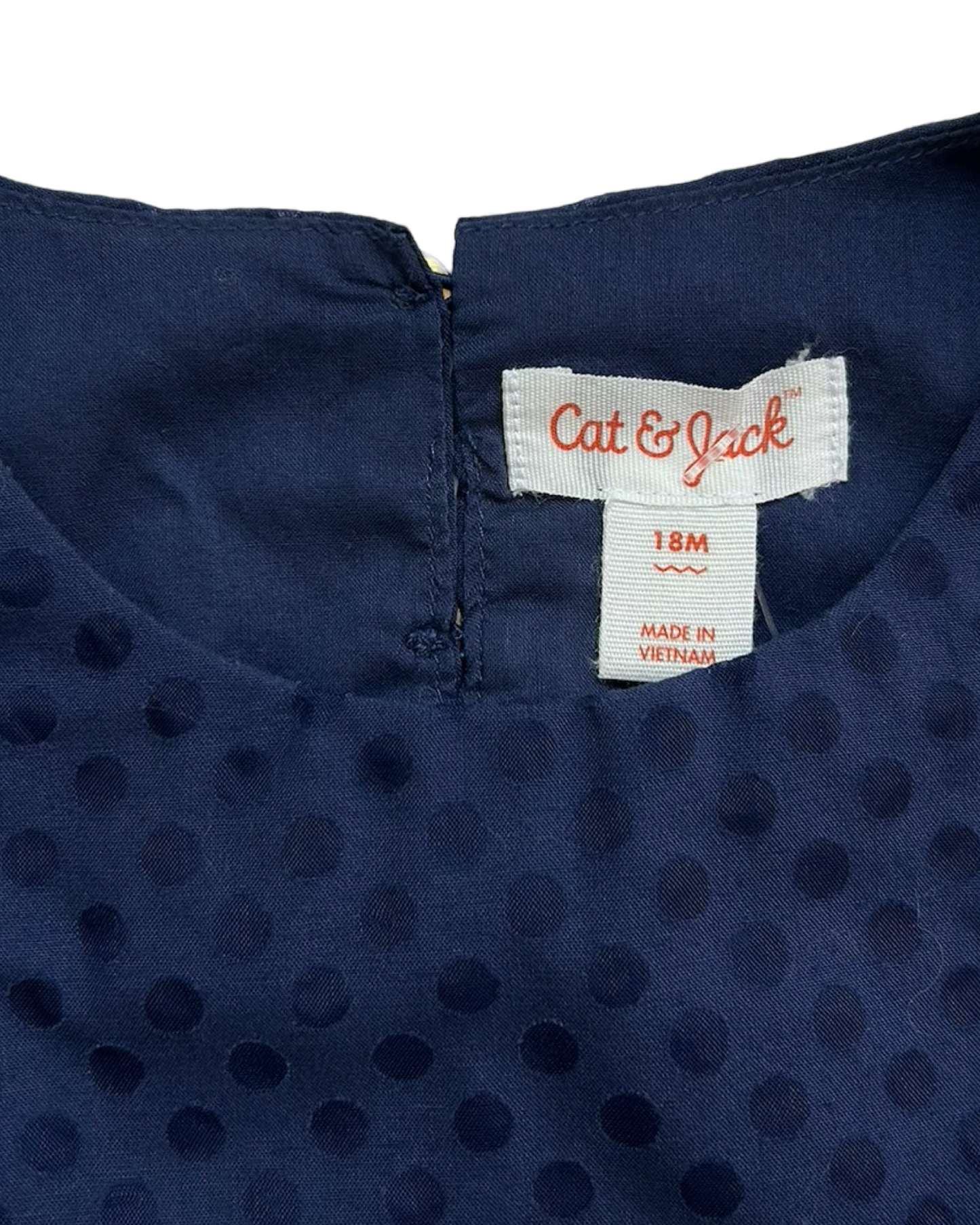 18M Baby Girl Cat & Jack Blue Dot Dress