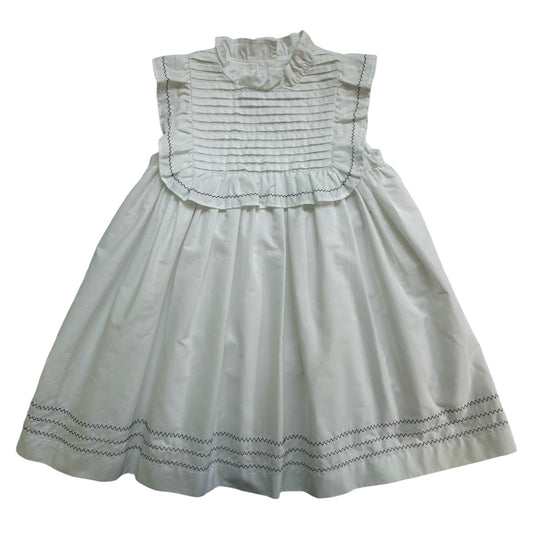 18-24M Baby Girls Janie & Jack Crips Pleating To The Ruffle, Zig-Zag Details And Diaper Cover 2 Pieces Set