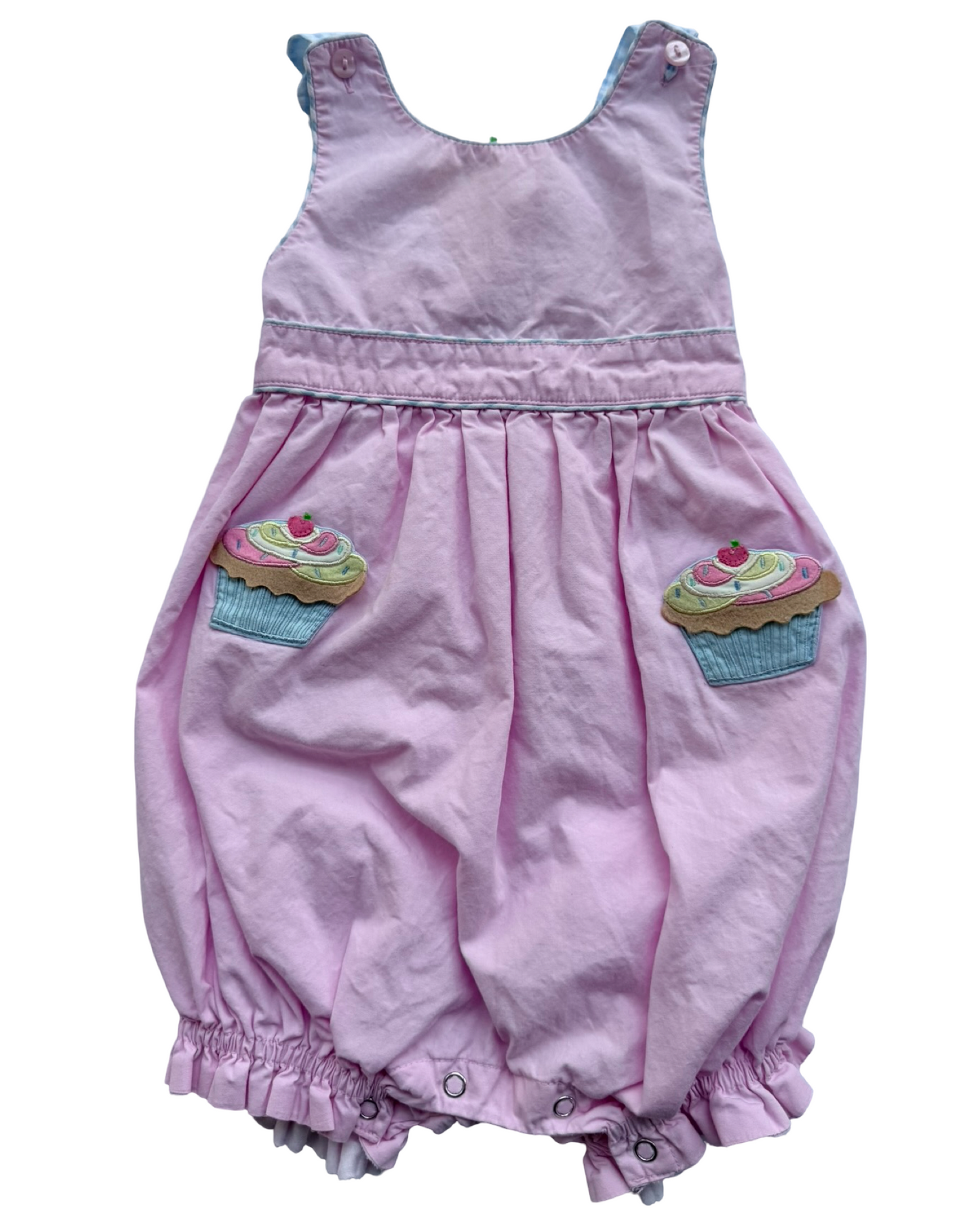 3T Toddler Girls Cotton Kids Pink Cupcake Bubble