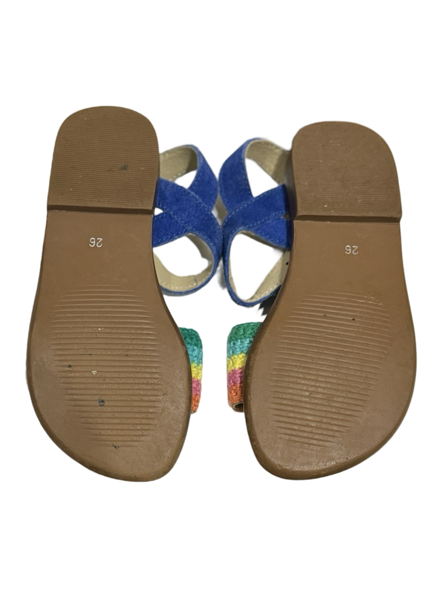 Mini Boden Rainbow Crochet Knit Toddler Sandals Size 26 / US 9