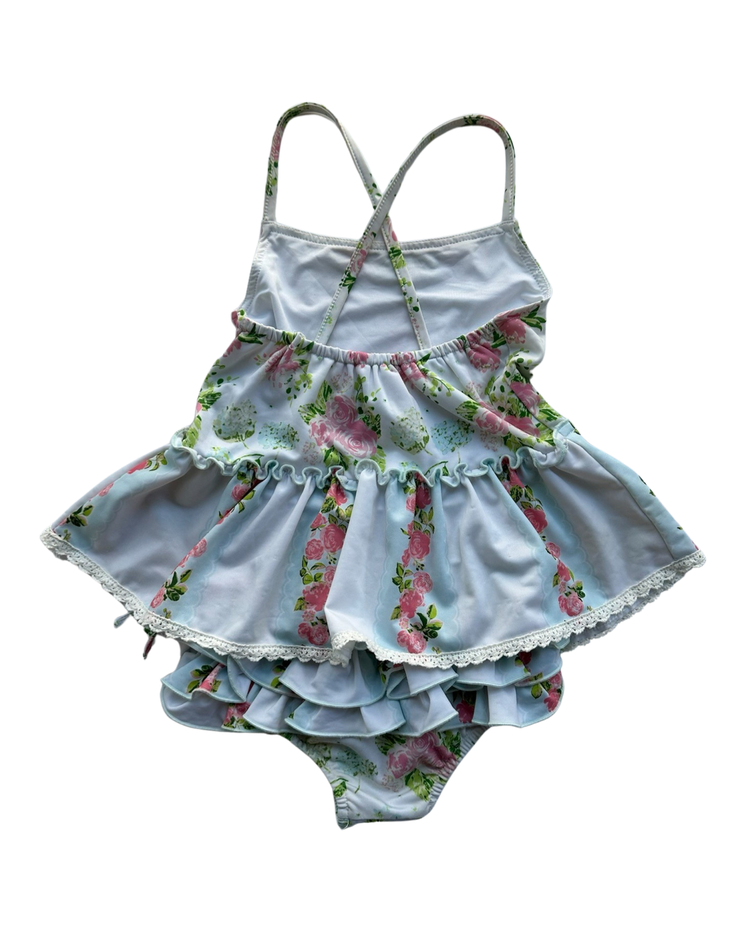 5T Toddler Girl Sweet Honey 2pc Floral Swim Suit