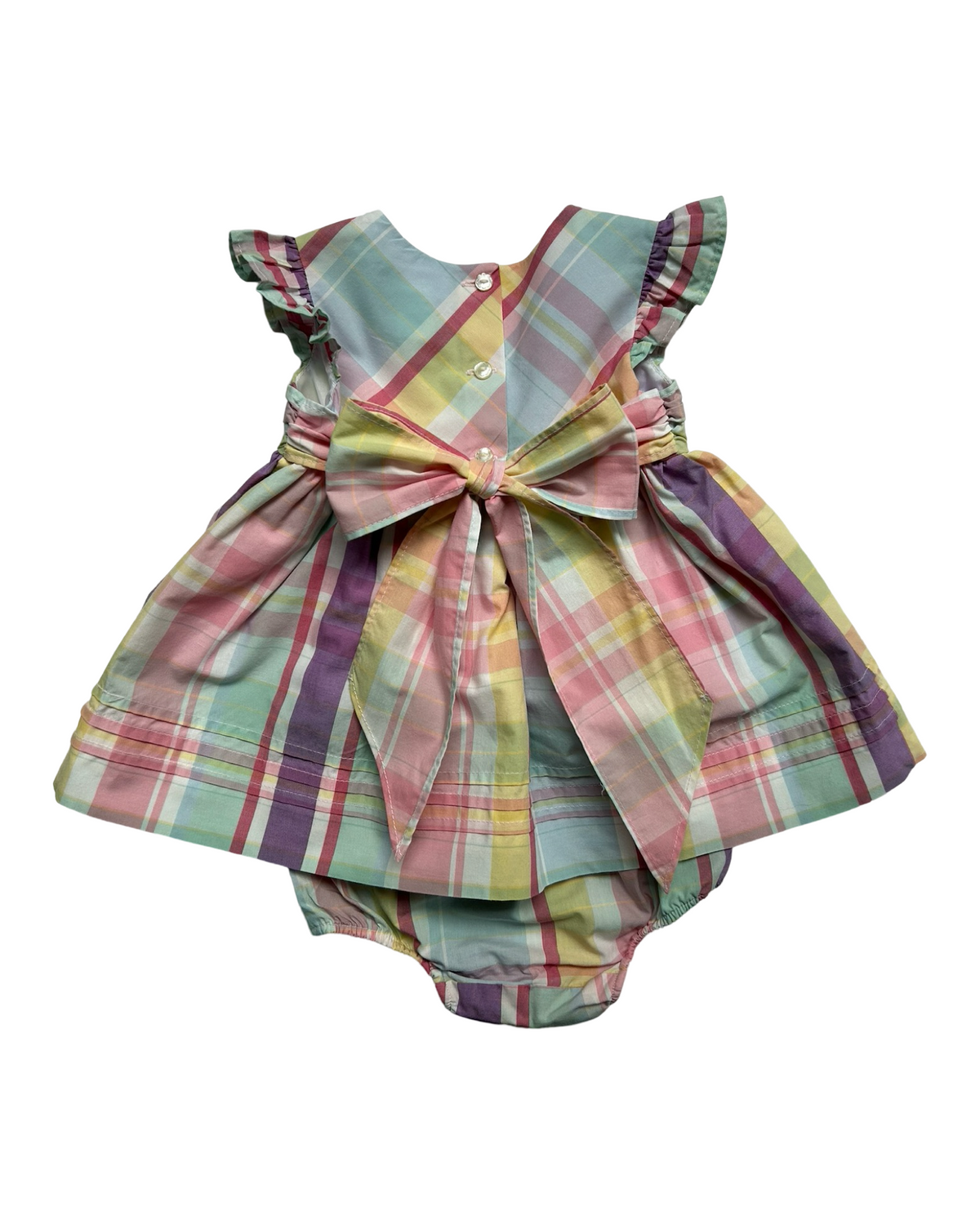 3M Baby Girl Chaps Spring Plaid Dress with Bloomers