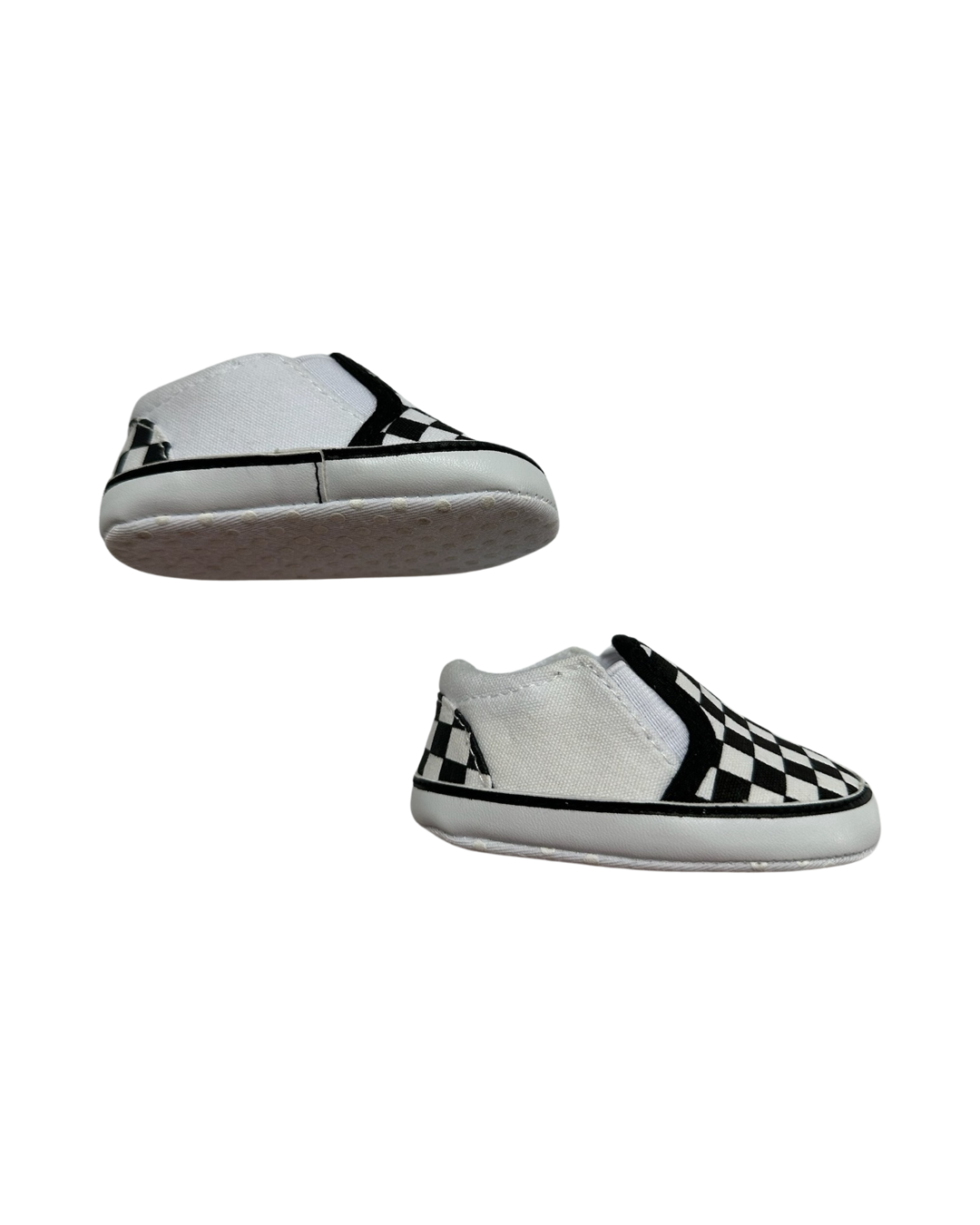 Baby Boy / Girl Black / White Checkered SlipOn Faux Vans Size 1C