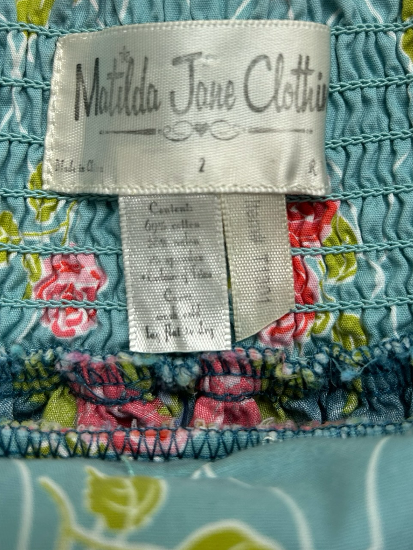 2T Toddler Girl Matilda Jane Sleeveless Floral Apron Dress.