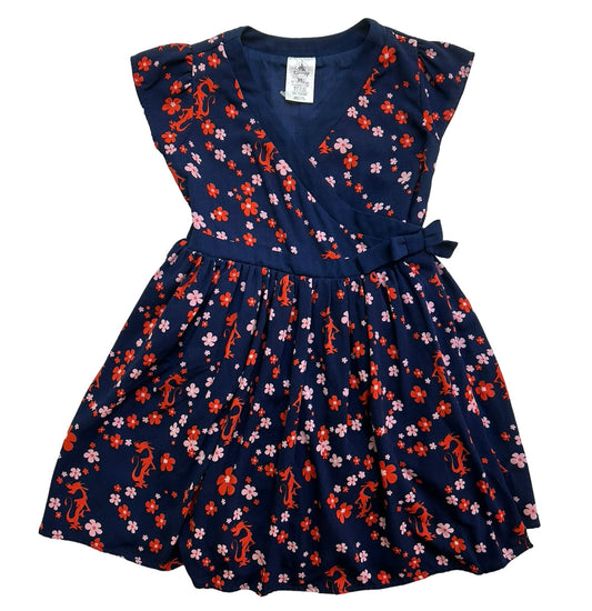5T-6Y Toddler Girls Disney Store Mulan Dress Featuring Dragon Mushu