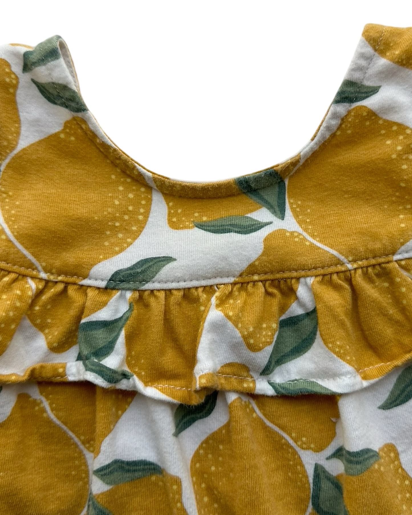 12M Baby Girl Carters Just One You Lemon Print One Piece Bubble Romper