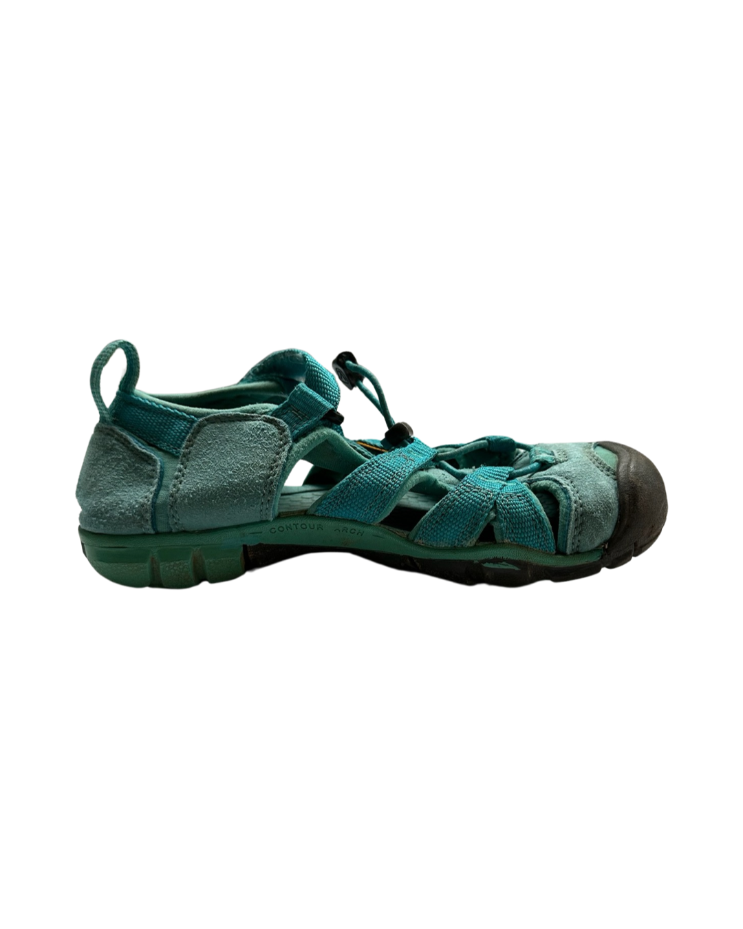 Youth Girls Size 1 Teal Keens WaterProof Shoes Sandals