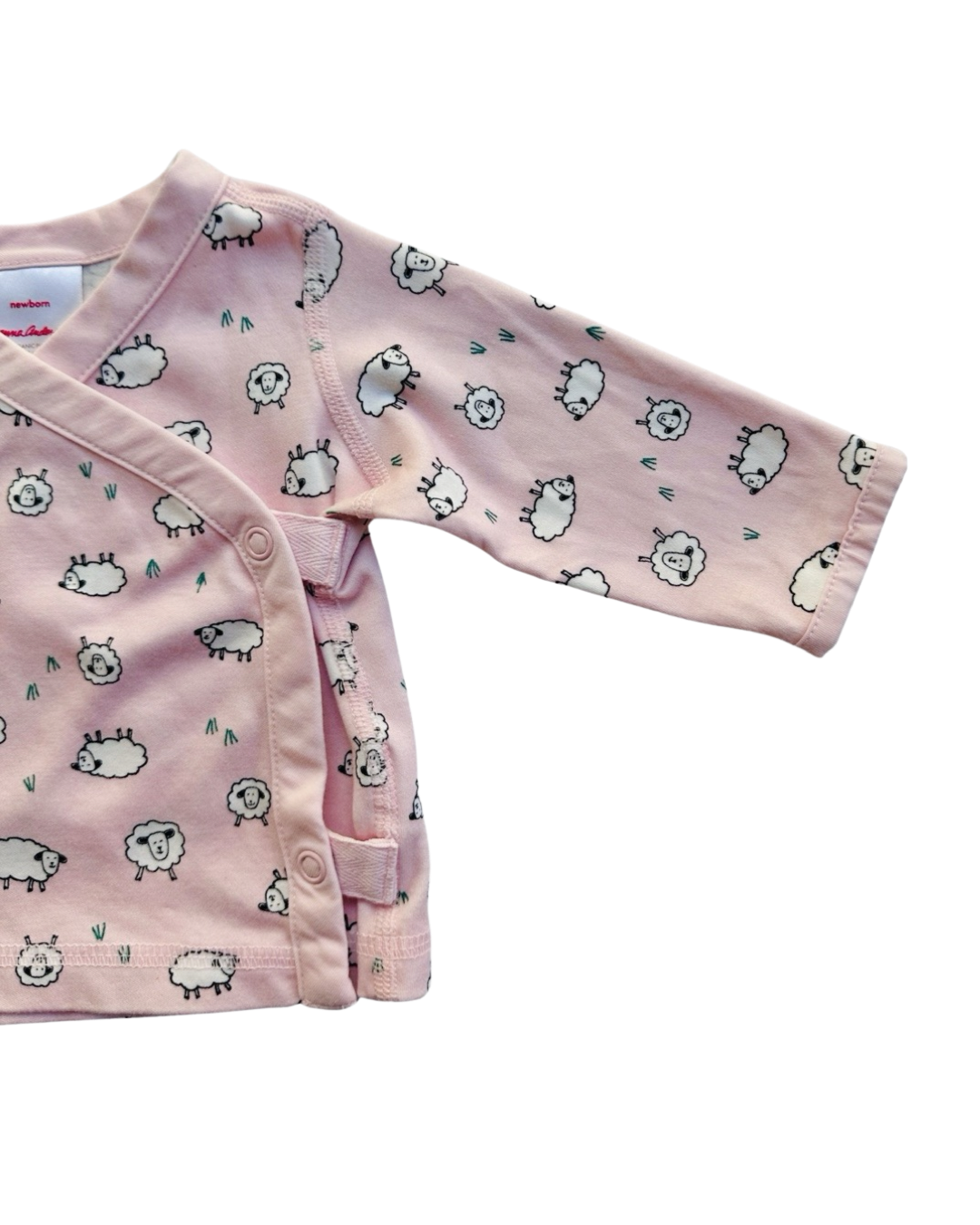 Newborn Baby Girl Hanna Andersson Pink Organic Pima Cotton Sheep Set